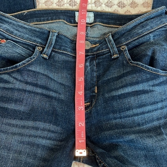 Hudson Bacara Crop Straight Cuffed Jeans Size 25 Extra Dark Whisker Wash - Picture 13 of 17